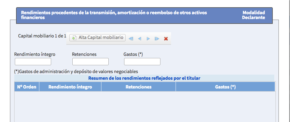Tratamiento en IRPF